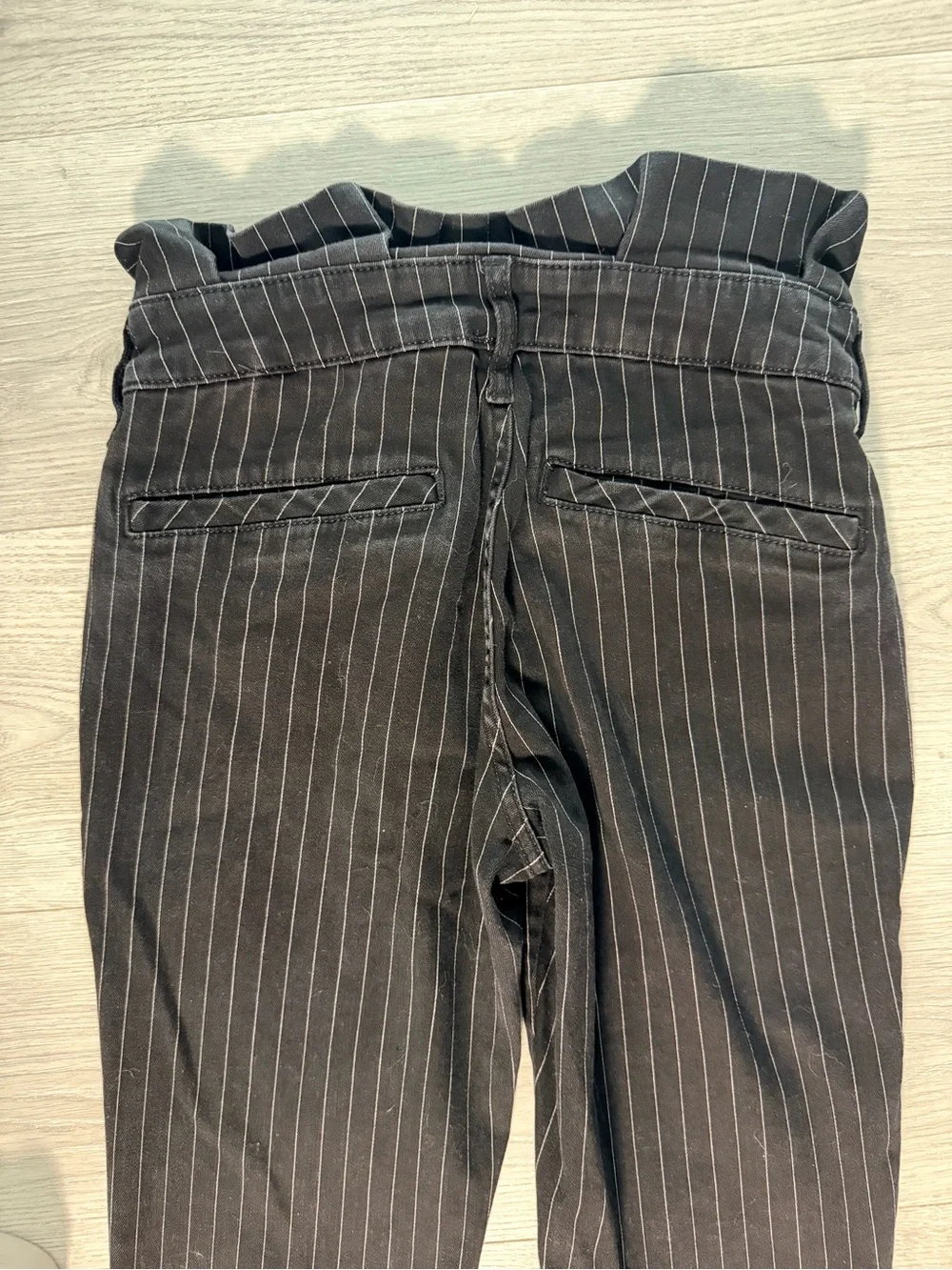 Free People Montella Pinstripe Cropped Skinny Pants
